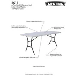 Lifetime Blow Mould Folding Table 183cm 7 Lifetime Blow Mould Folding Table 183cm -Camping Hardware Sales BCF 217063 03 hi res
