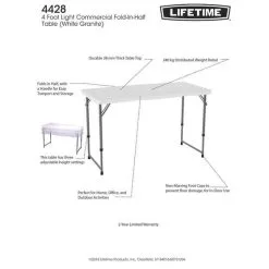 Lifetime Blow Mould Folding Table 121cm 7 Lifetime Blow Mould Folding Table 121cm -Camping Hardware Sales BCF 344201 03 hi res