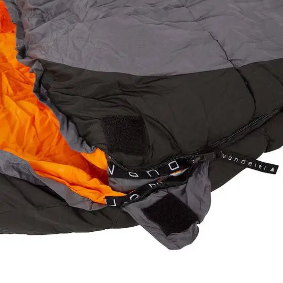 Wanderer Youth RawFlame 0C Hooded Sleeping Bag Grey / Orange 2 Wanderer Youth RawFlame 0C Hooded Sleeping Bag Grey / Orange - Image 2