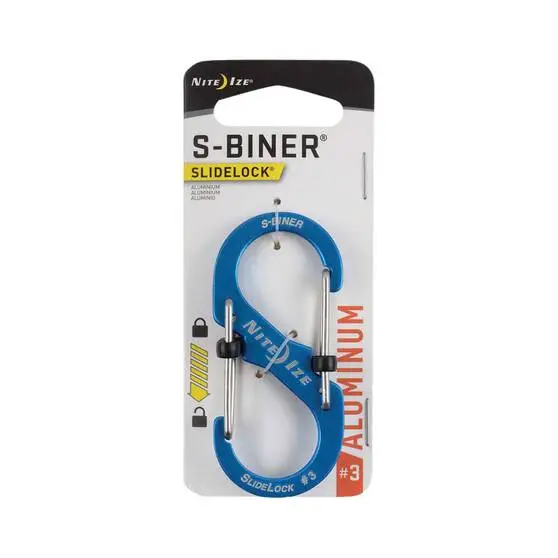 Nite Ize S Biner SlideLock Aluminium No.3 Blue 1 Nite Ize S Biner SlideLock Aluminium No.3 Blue