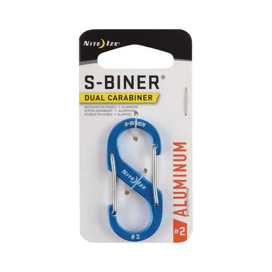 Nite Ize S Biner Dual Carabiner Aluminium No.2 Blue 1 Nite Ize S Biner Dual Carabiner Aluminium No.2 Blue