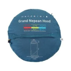 Wanderer Grand Nepean +7.7C Cotton Hooded Sleeping Bag 14 Wanderer Grand Nepean +7.7C Cotton Hooded Sleeping Bag -Camping Hardware Sales BCF 582093 06 hi res