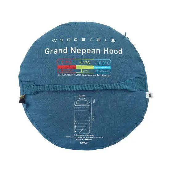 Wanderer Grand Nepean +7.7C Cotton Hooded Sleeping Bag 7 Wanderer Grand Nepean +7.7C Cotton Hooded Sleeping Bag - Image 7