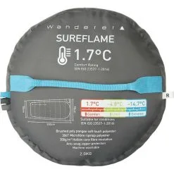 Wanderer SureFlame 1.7°C Camper Sleeping Bag -Camping Hardware Sales BCF 628922 06 hi res