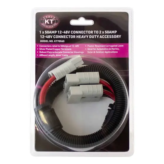 KT Cables MC4 To 50AConnector With 600mm Lead 1 KT Cables MC4 To 50AConnector With 600mm Lead