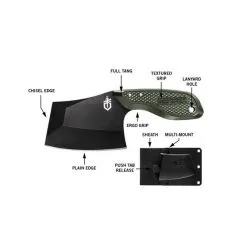 Gerber Tri-Tip Mini Cleaver Black-Green