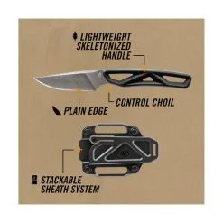 Gerber Exo Mod Fixed Blade Caper Knife Black -Camping Hardware Sales BCF 631857 04 hi res