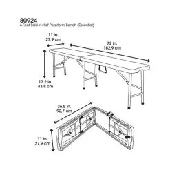 Peakform 6ft Centrefold Blow Mould Bench Seat -Camping Hardware Sales BCF 634173 04 hi res