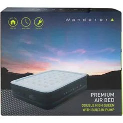 Wanderer Premium Double High Queen Air Bed With 240V Pump -Camping Hardware Sales BCF 634326 06 hi res