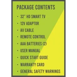 Altius Smart TV 32 Inch 240/12V -Camping Hardware Sales BCF 636750 05 hi res