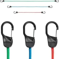 Nite Ize Carabiner SlideLock Bungee 36" Blue -Camping Hardware Sales BCF 649422 05 hi res